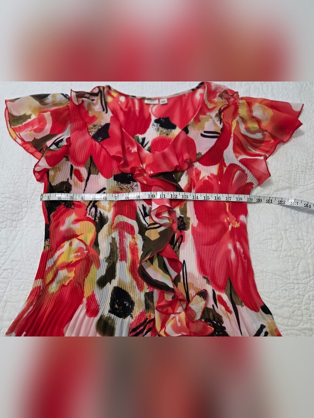 Cato Sheer Ruffled Blouse. - Picture 6 of 8